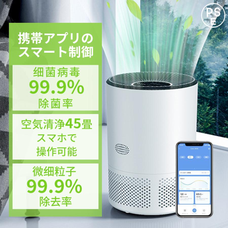 空気清浄機 45畳 花粉対策 小型 卓上 軽量 省エネ 節電 コンパクト 三 