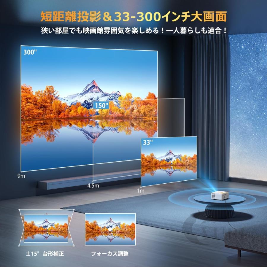 プロジェクター 本体 家庭用 小型 高画質 高輝度12000LM 5GWiFi プロジェクター 本体 家庭用 小型 高画質 高輝度12000LM 5GWiFi