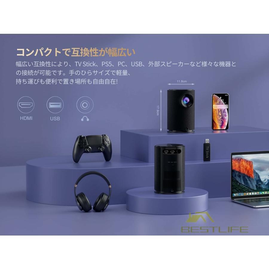 プロジェクター小型家庭用 Bluetooth/WiFi/1080Pホームシアター
