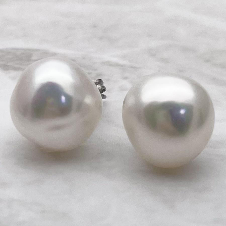 ごろっと大きなバロックパールのピアス/イヤリング 大粒 11mm 12mm