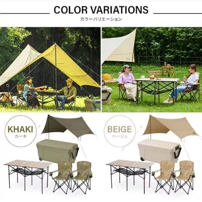 ヒューゲルキャンプ用品6点セット3人用ハイタイプ C6S-3H : c6s-3h  