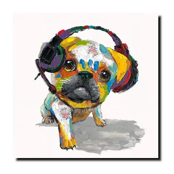 アニマルポップアート 選べるサイズ・デザイン 手書きの油彩画