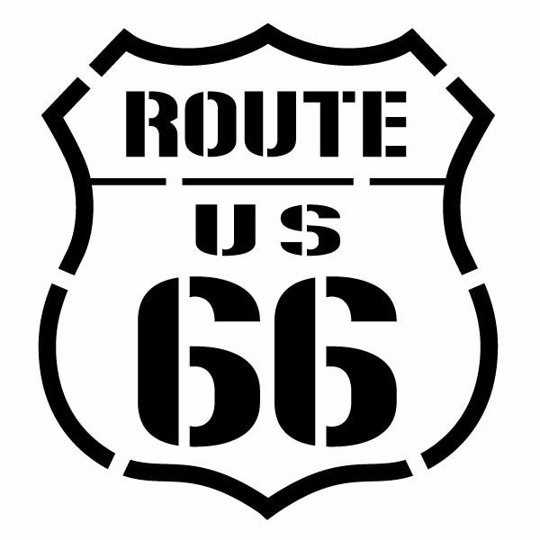 2枚組 カッティングステッカー アメリカ ルート66（Route 66