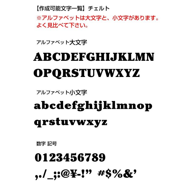 12文字までセット アルファベットステッカー チェルト書体01 オーダー