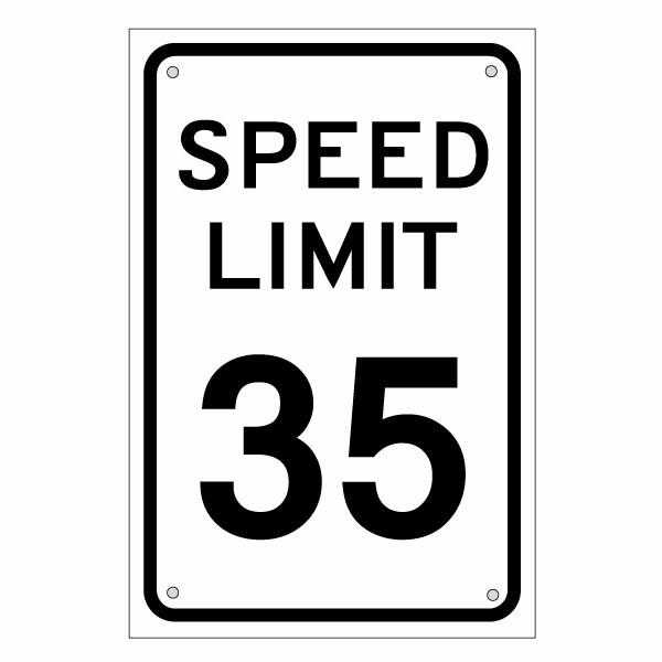 アメリカの道路標識 SPEED LIMIT スピードリミット 片面パネル 大判L