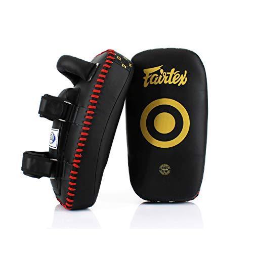 Fairtex KPLC5 ムエタイ キックボクシング 軽量タイパッド - ブラック、ブラック ゴールド(ブラック