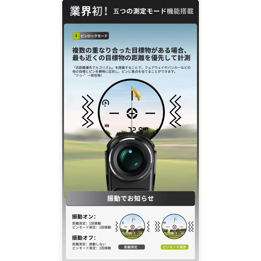 FOSSiBOT ゴルフ距離計 C1000 レーザー距離計 ミニ 超小型 爆速