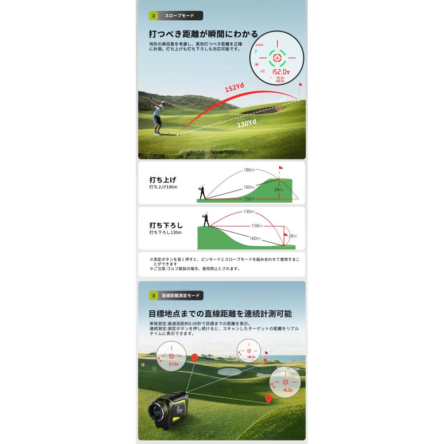 【新品未開封】ゴルフ　7倍　レーザー距離計 防水 ホワイト　16999円 EENOUR 超小型 0.02秒急速測定 三点間測定 ゴルフ距離計 レーザー距離