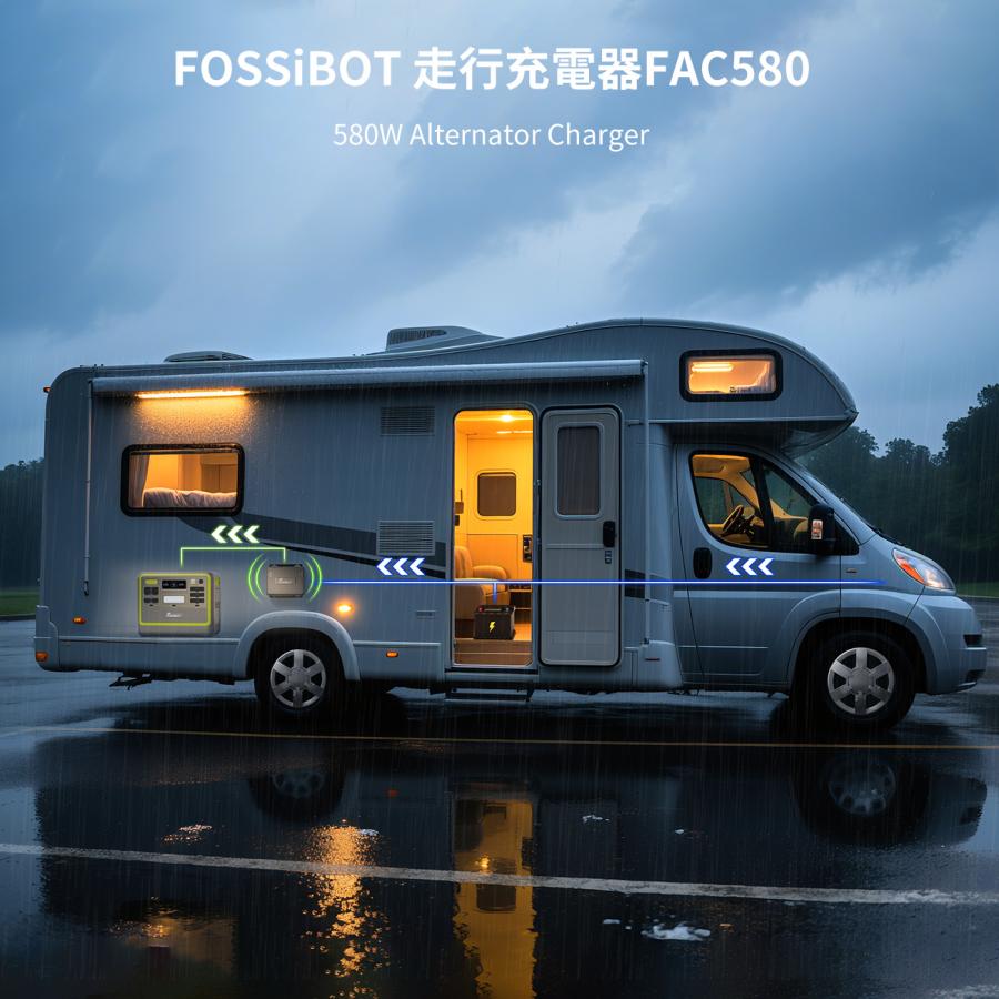 FOSSiBOT FAC580 走行充電器 580W カーチャージャー 6倍速充電 高出力