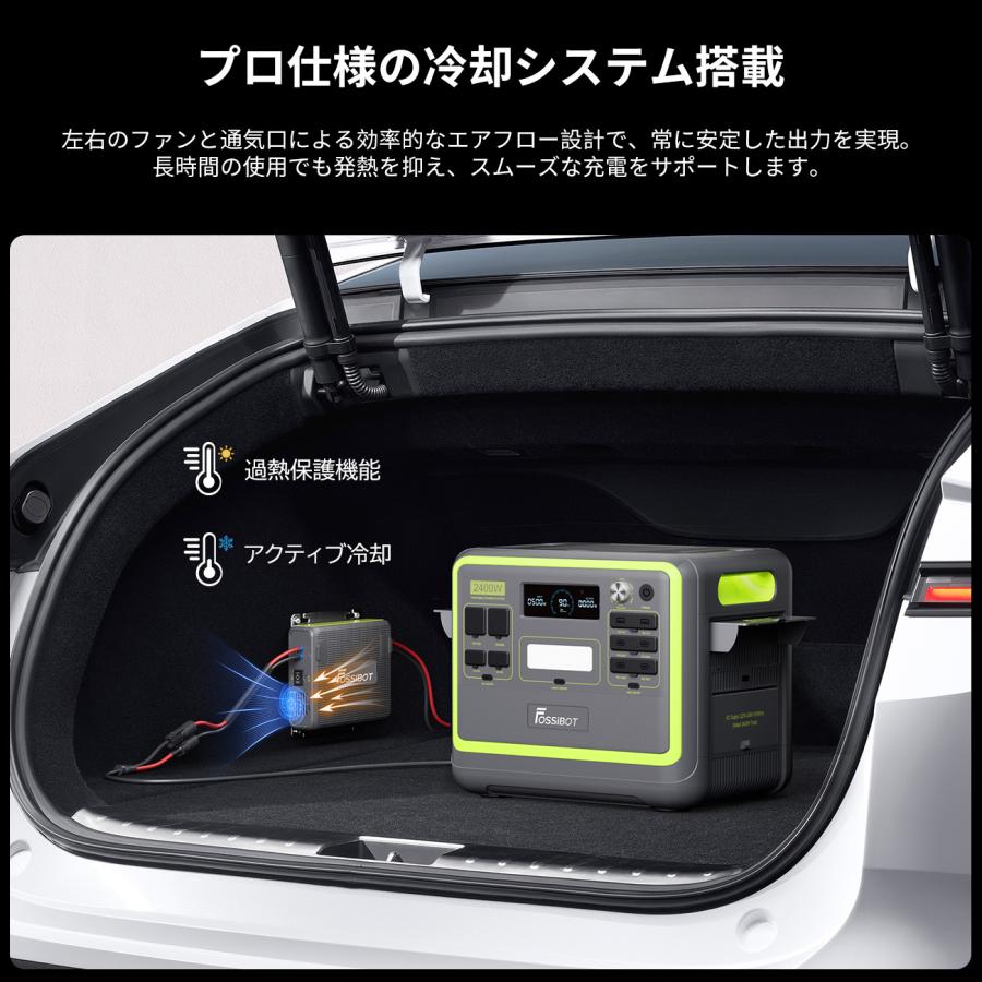 FOSSiBOT FAC580 走行充電器 580W カーチャージャー 6倍速充電 高出力