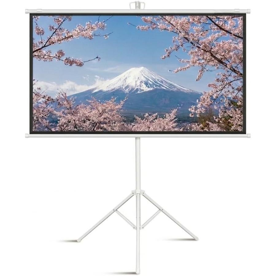 プロジェクタースクリーン 72インチ 16:9 自立式 壁掛け 携帯型 ロール