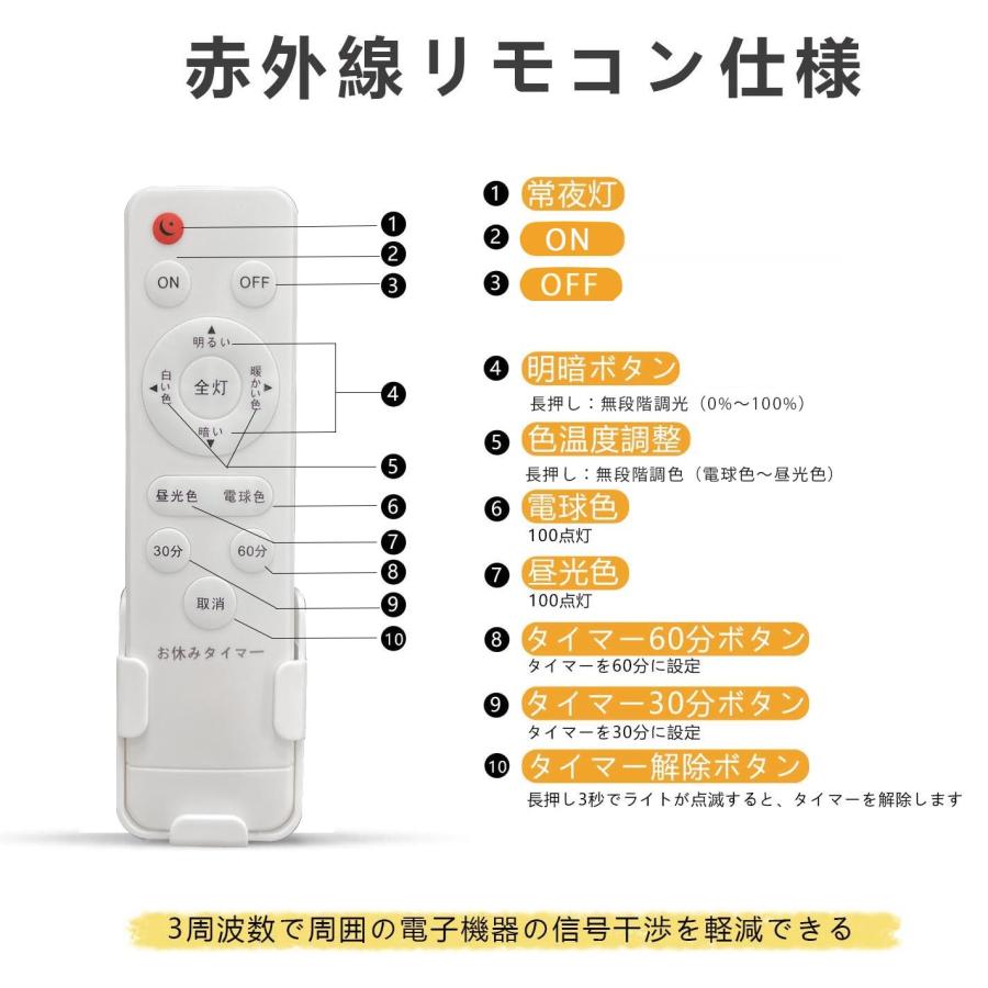 【☆年中感謝セール 2430円→1979円】シーリングライト led 無段階調光調色  6畳 24w 照明器具  昼光色 昼白色 電球色 省エネ節電  薄型 2個入り｜yusu-store｜11