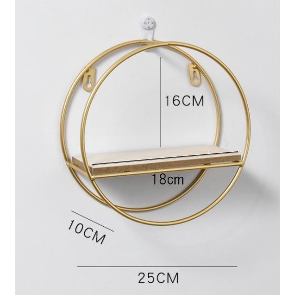 並行輸入品】壁掛け サークルフレーム ウォールシェルフ 丸型 収納