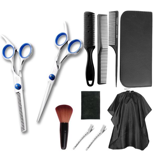散髪用 便利道具 11点セット ハサミ スキバサミ ヘアカット はさみ 散髪ケープ くし ブラシ クリップ セルフカット うめのやonline 通販 Yahoo ショッピング