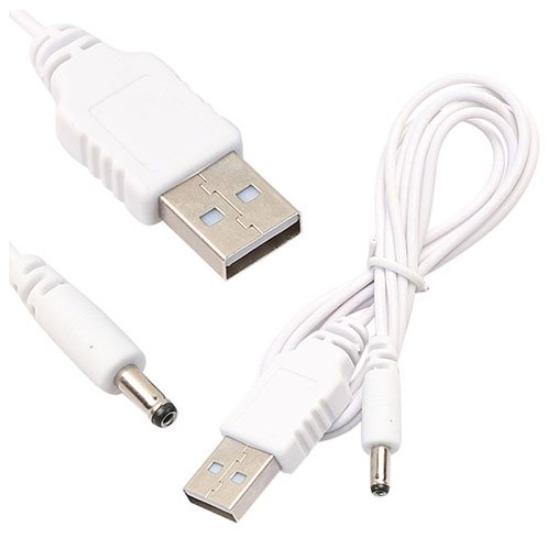 USB to DC3.5 電源コード 《1m》 《ホワイト》 USBオス-DCジャックオス 外径3.5mm 内径1.35mm .｜yusyo-shopping