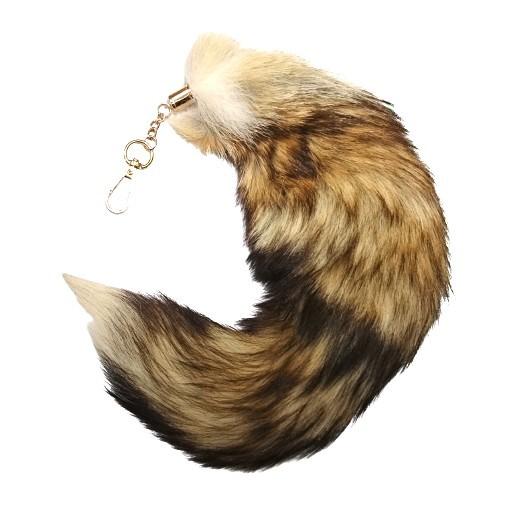リアルファー 100 キツネ毛皮 もふもふ フォックステール キーホルダー きつね色 チャーム 狐 きつね 尻尾 しっぽ うめのやonline 通販 Yahoo ショッピング