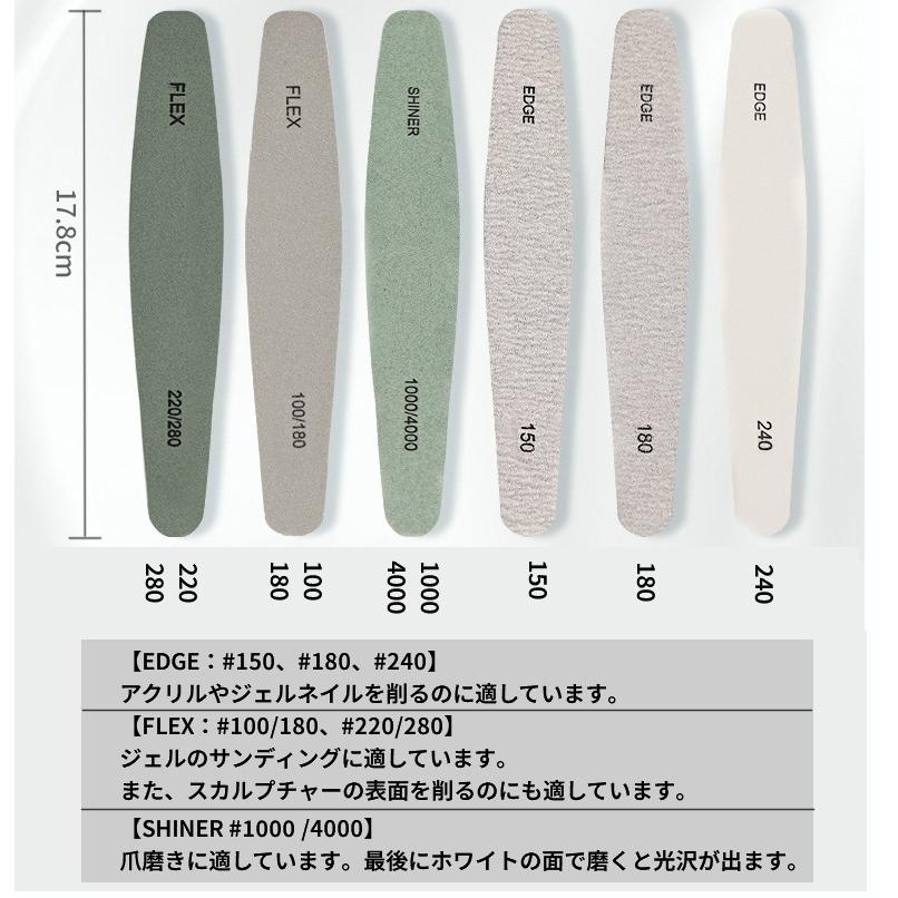 並行輸入品】ジェルネイル用 ネイルファイル 6本セット 爪やすり 爪