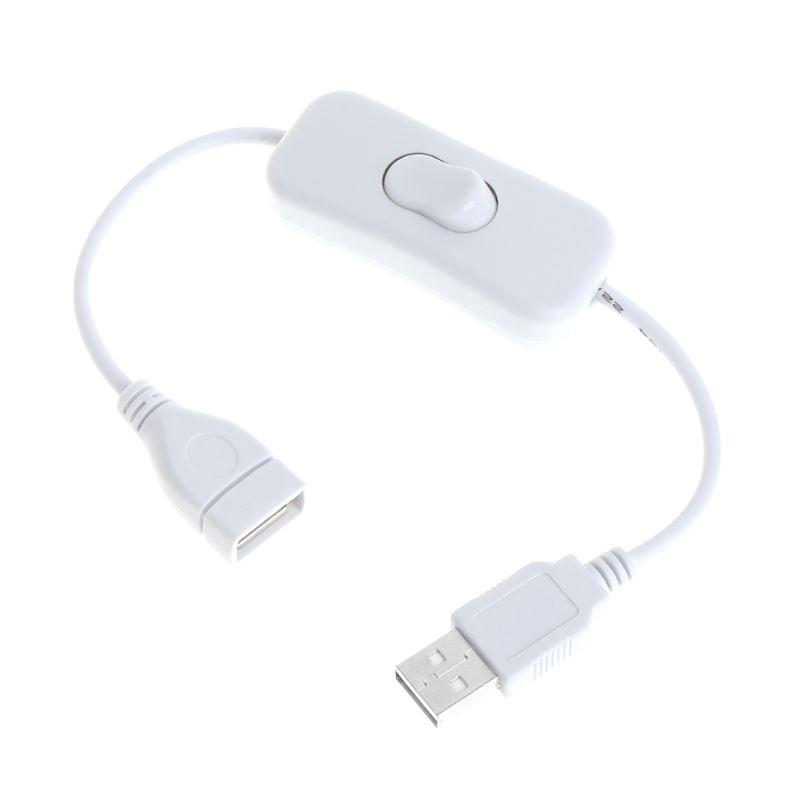アウトレットセール 特集 USB Aオス-Aメス 給電専用 延長ケーブル 《ホワイト》 オン オフ スイッチ付き 電源スイッチ LEDライト 電源用USBケーブル オンオフ スイッチ付き 自作 LEDランプ(定形外郵便、代引不可、送料別商品)