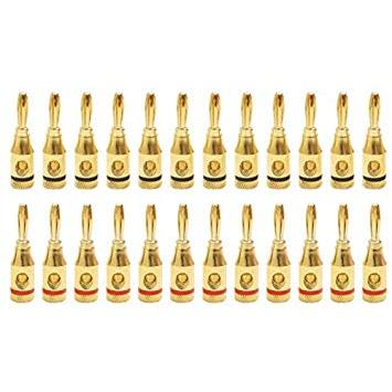 並行輸入品】金メッキ バナナプラグ 24本セット(12ペア) スピーカー