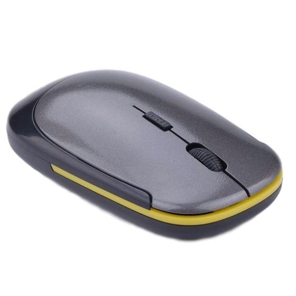 マウス 超薄型 軽量 ワイヤレスマウス 《グレー》 USB 光学式 3ボタン 2.4G コンパクト マウス .｜yusyo-shopping