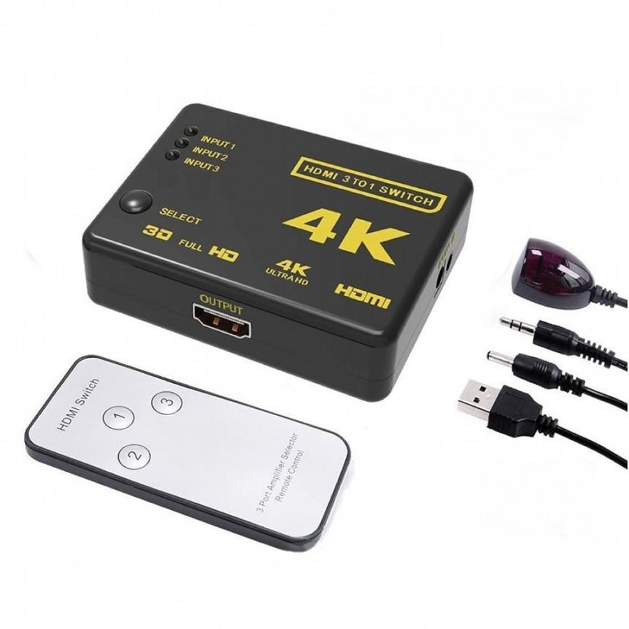 HDMI切替器 3入力1出力 4Kx2K 1080P 3D 自動 手動 切り替え ._｜yusyo-shopping｜02