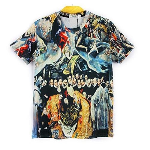 前衛芸術Tシャツ 05 《Lサイズ》 サイケデリック 派手 プリント アート 