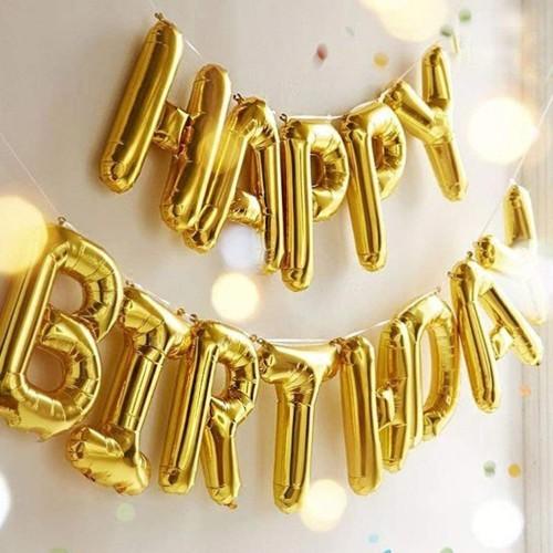 誕生日 金 風船 ハッピーバースデー Happy Birthday ゴールド 文字 飾り付け バルーン パーティー 装飾 うめのやonline 通販 Yahoo ショッピング