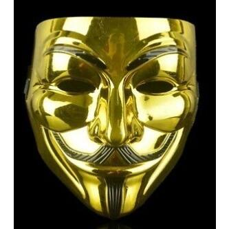 V for Vendetta ガイフォークス アノニマス 仮面マスク 《ゴールド》 仮装 コスプレ .|yusyo-shopping|02