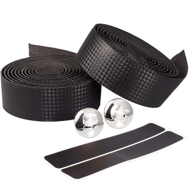 自転車 ハンドルバーテープ カーボン柄 ブラック ロードバイク バーテープ ハンドル 滑り止め 保証