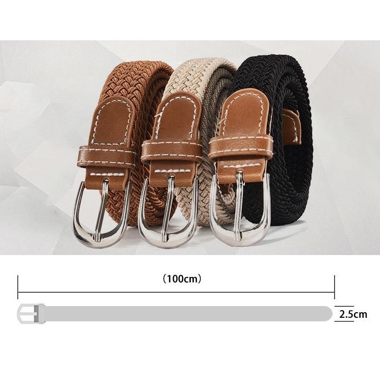 並行輸入品】伸縮 編み込み式 メッシュベルト 《ベージュ》 メンズ
