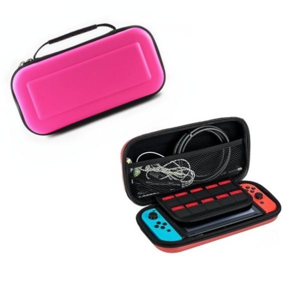 ニンテンドースイッチ専用 収納ポーチ 《ピンク》 ケース カバー 保護 ケーブル/カードなど小物収納 任天堂 Nintendo Switch .｜yusyo-shopping