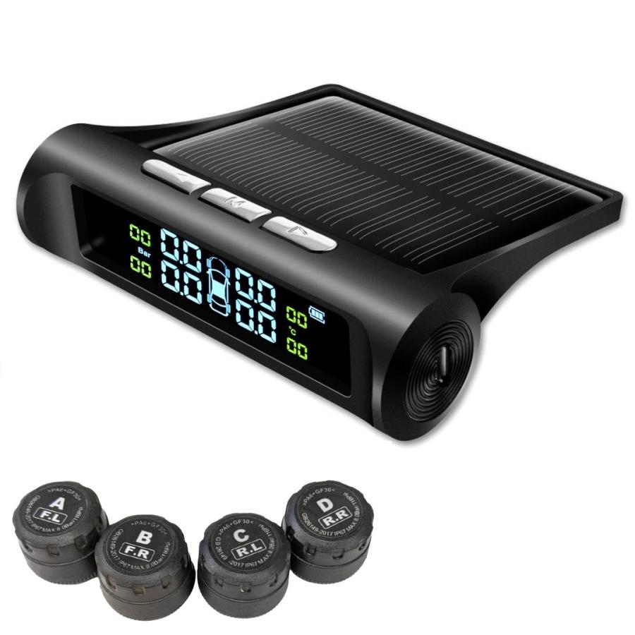 ソーラーパネル タイヤ空気圧モニター 空気圧 温度 監視 振動感知 無線空気圧センサー うめのやonline 通販 Yahoo ショッピング