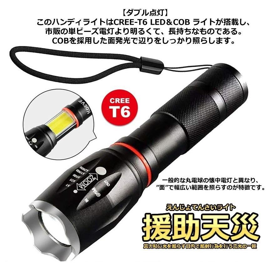 Led懐中電灯 強力 軍用 最強 防災 点滅 停電 超高輝度 ハンディライト ズーム うめのやonline 通販 Yahoo ショッピング