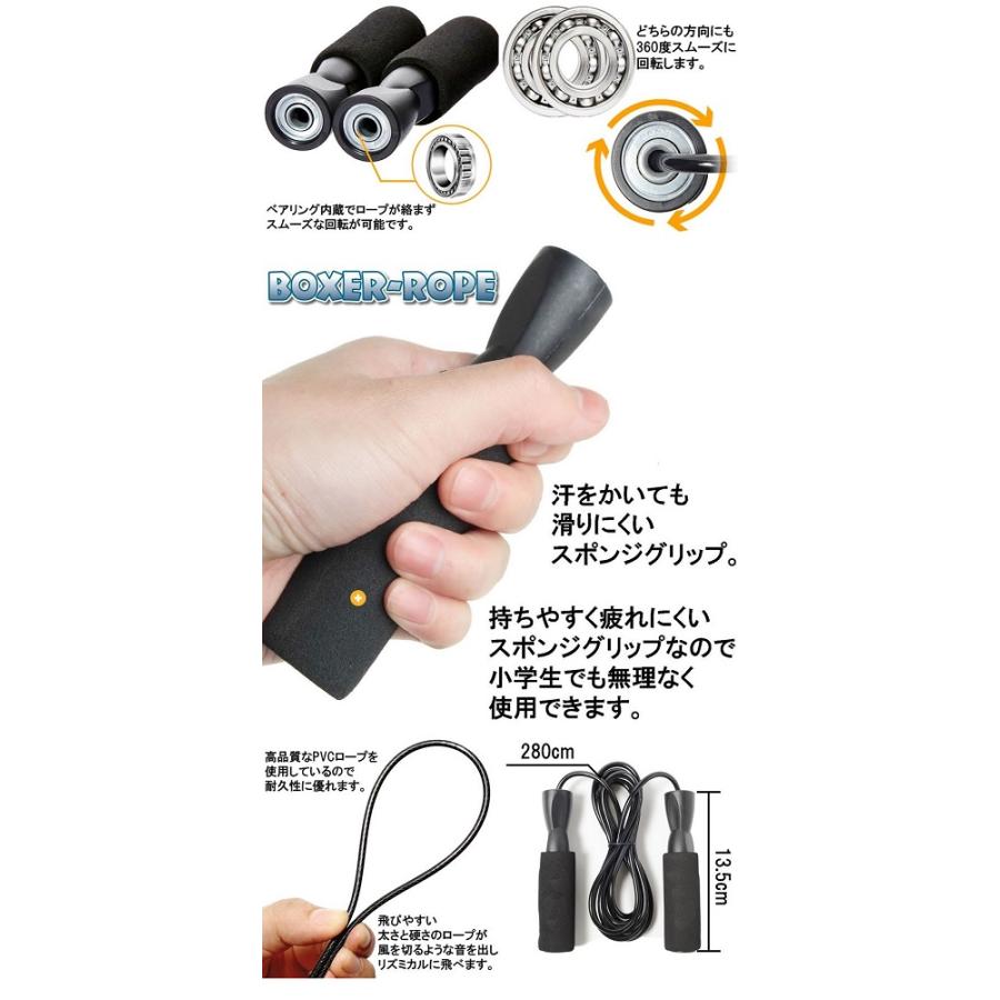 並行輸入品】縄跳び ボクサーロープ ベアリング内蔵 滑りにくい