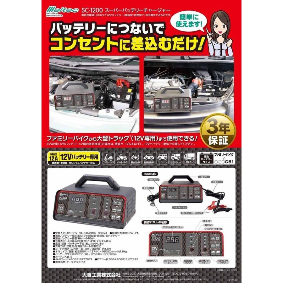 Meltec メルテック バイク 自動車 バッテリー充電器 Sc 10 うめのやonline 通販 Yahoo ショッピング