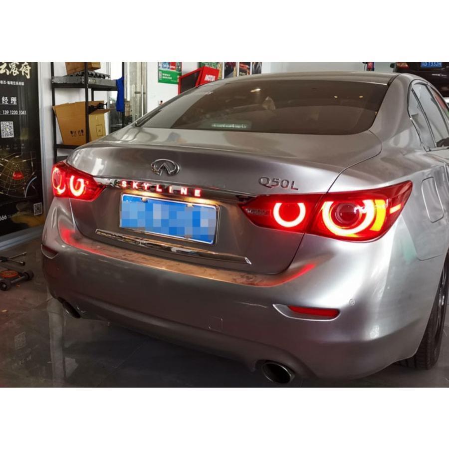 LED リアゲットガーニッシュスカイライン V37インフィニティQ50 前期 skyline専用 シーケンシャル 流れる 3色 外装｜yuta-store｜02