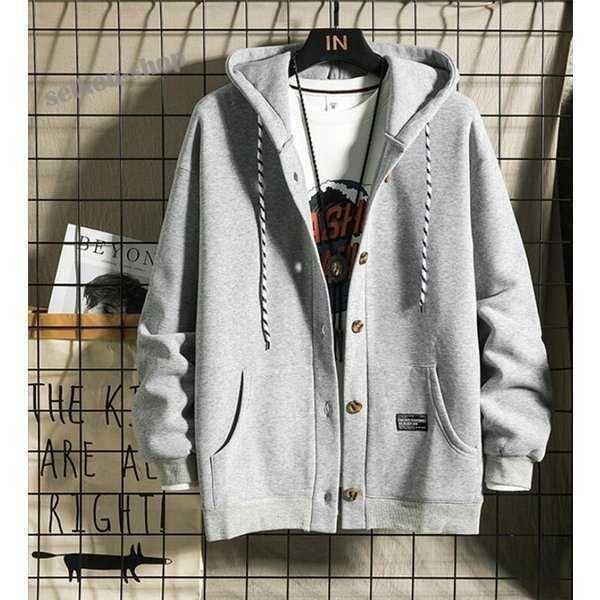 人気ショップが最安値挑戦 ジャケット ジャケット メンズ カーディガン 厚手 長袖 一つボタン フード ジャケット メンズ カーディガン 厚手 長袖 一つボタン フード付き 大きいサイズ ゆったり 格好いい ファション カジュアル アウター 秋 冬 Www Threeriversofs Com