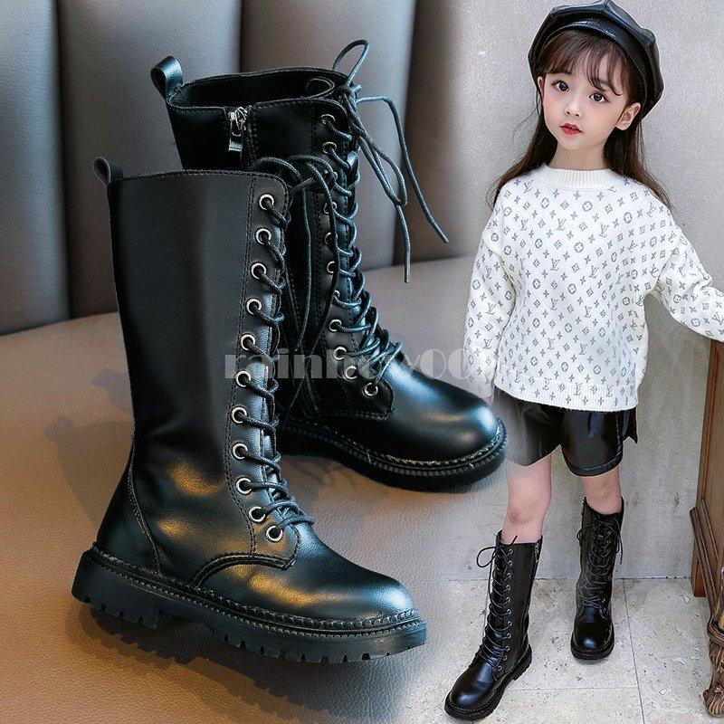 レースアップブーツ 子供 ブーツ ロングブーツ 女の子 ブーツ 編み上げブーツ ワークブーツ 子供靴 長靴 子供用 ローヒール キッズ ジュニア 防寒 裏起毛 厚底 Baz18 Yutahi 通販 Yahoo ショッピング
