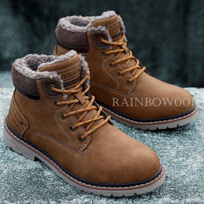 冬 クリスマス プレゼント新作 スノーブーツ メンズ 防滑 防寒 ショートブーツ ムートンブーツ 大きいサイズ 裏起毛 靴 Kdpcwzosyw シューズ Manbtc Co Uk