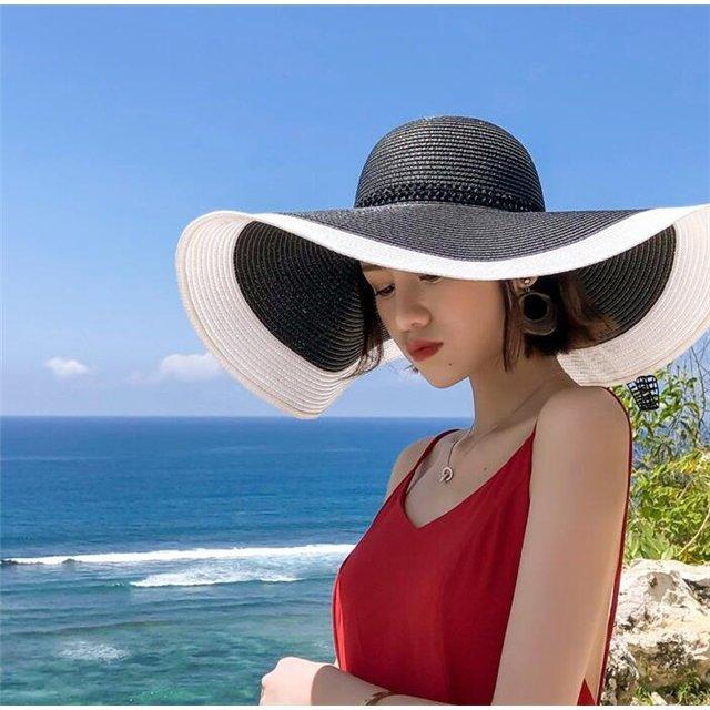 冬バーゲン ハット つば広帽子 麦わら帽子 Uvハット 海へalohamahalo 女優帽 ストローハット 夏 運転 自転車 折りたたみできる 小顔効果 レディース ハット つば広帽子 カラー ベージュ Www Fattoriabacio Com