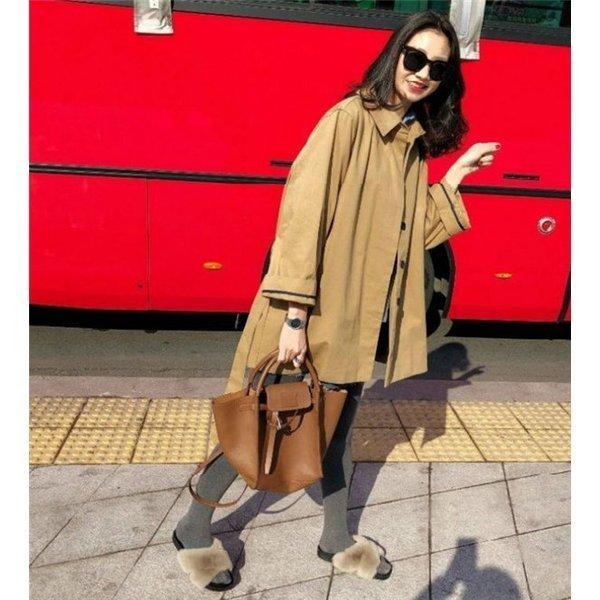 おトクサービスの-レディースダスターコートジャケット春秋着ベルト