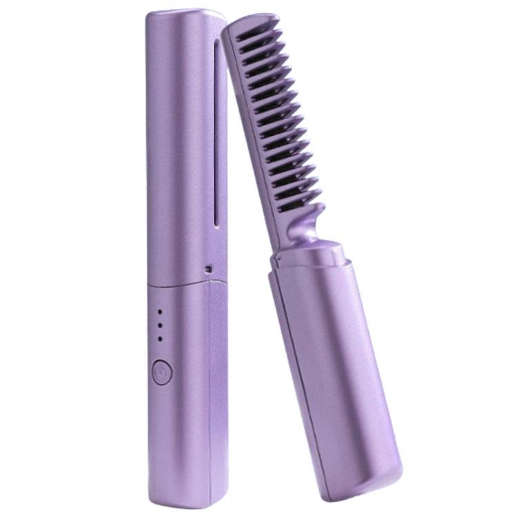 最新版！ヒートブラシ ヘアアイロン コードレス カール 両用可能