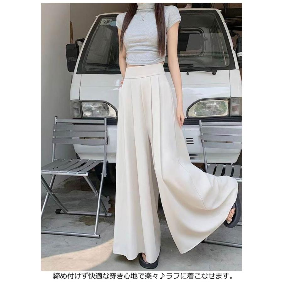 ワイドパンツ 春夏 レディース ガウチョパンツ スカーチョ ロング丈