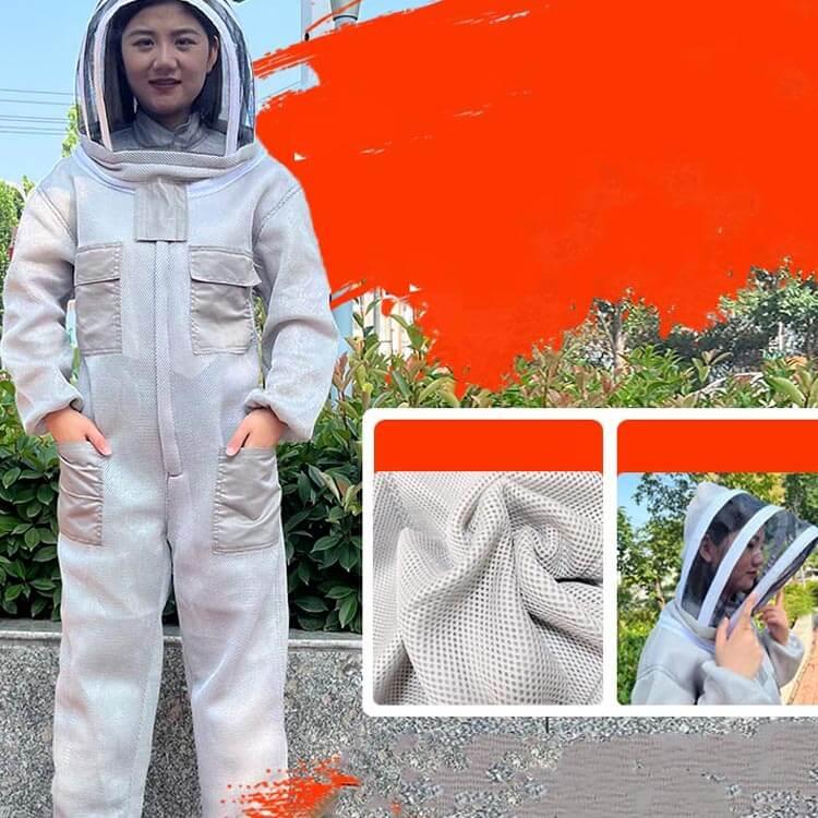 養蜂防護服 害虫駆除 虫よけ 防護服 万全防護服 連体型 スズメバチ駆除