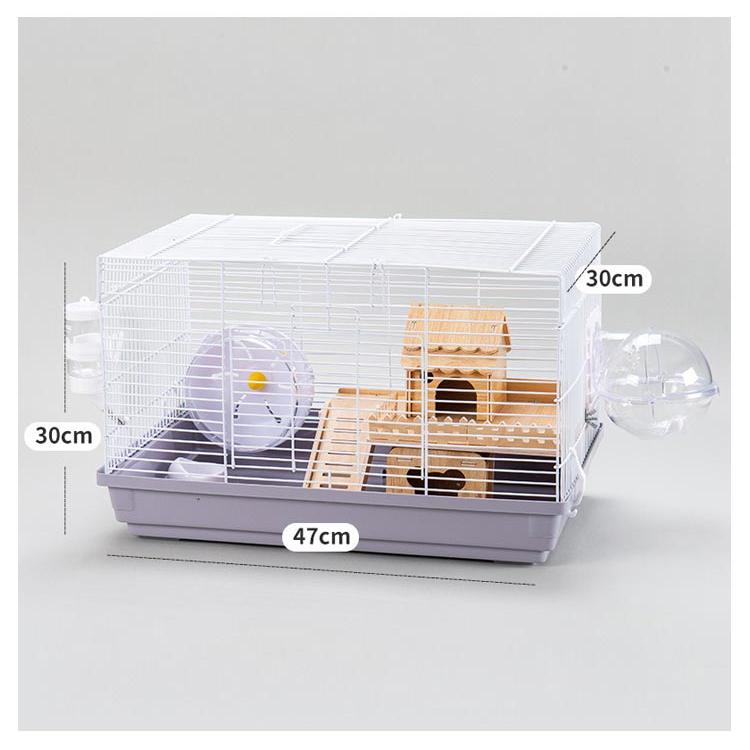 ハムスターケージ　◇新品未開封・給水器付き◇　ハンドメイド　2個セット ハムスターケージ 8点セット ハムスターハウス 飼育ケージ 2階建て