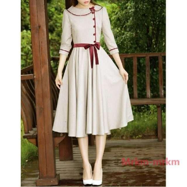 ロングワンピース 秋冬 英国風ワンピース 英国風ワンピース 秋 レトロ ワンピース ヴィンテージ ワンピース ワンピース 秋 秋冬 ワンピース Ihgz3bo2m5 ファッション Windowrevival Co Nz