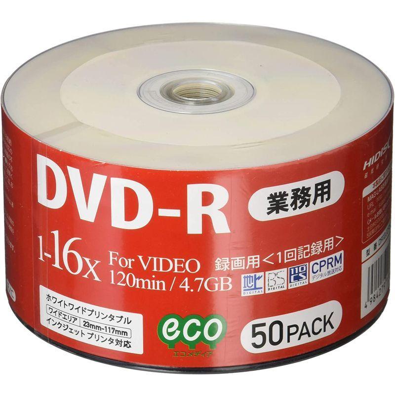 HI-DISC 録画用DVD-R 16倍速 50枚 エコ仕様 シュリンクパック データ用メディア