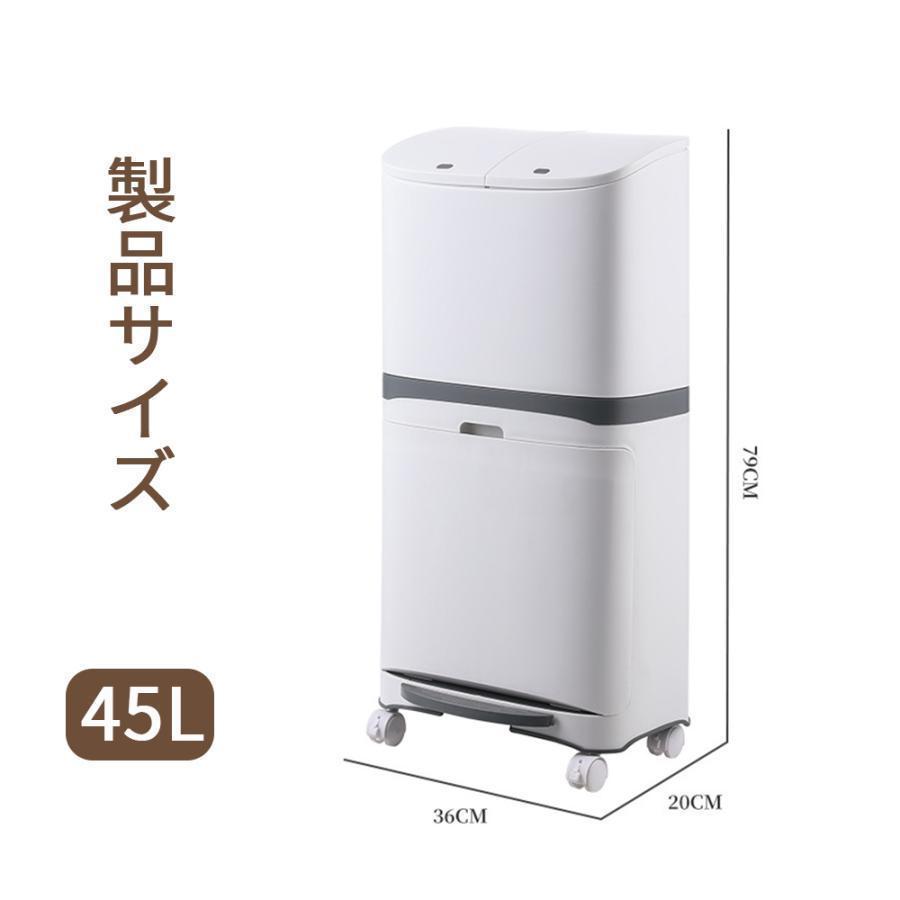 ゴミ箱 おしゃれ 分別ごみ箱 分別2段 縦型 省スペース 45 ゴミ箱 おしゃれ 分別ごみ箱 分別2段 縦型 省スペース 45
