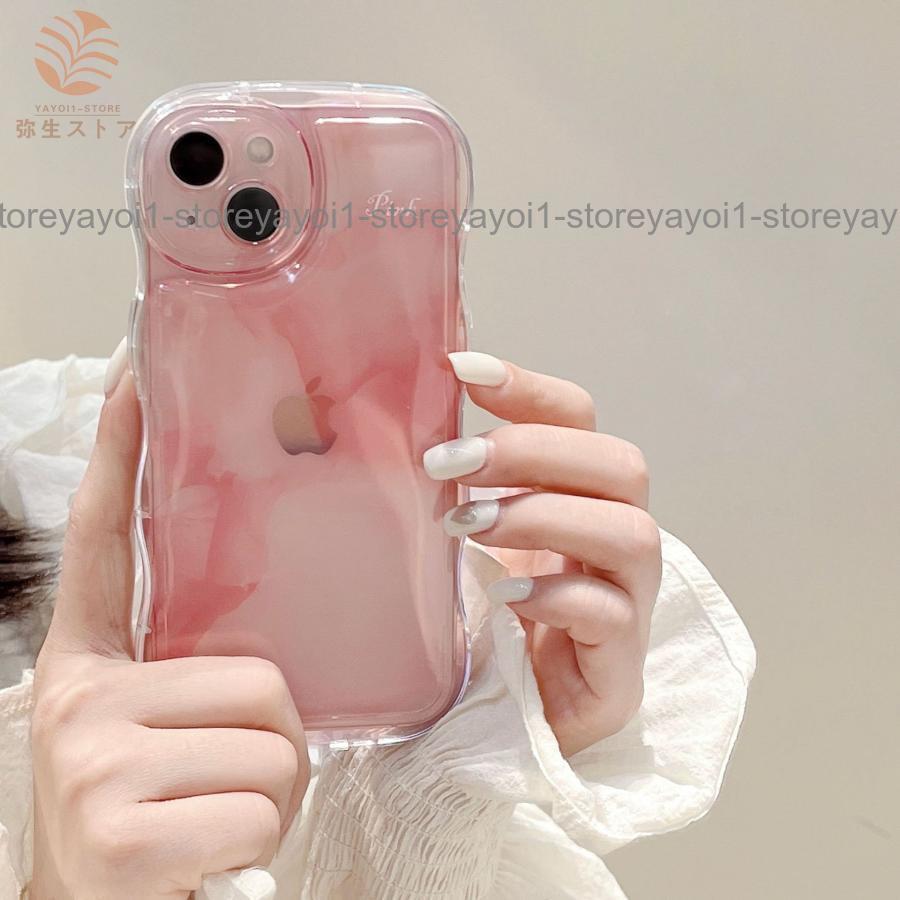 スマホケース うねうね クリア iPhoneケース iPhone14Promax 13