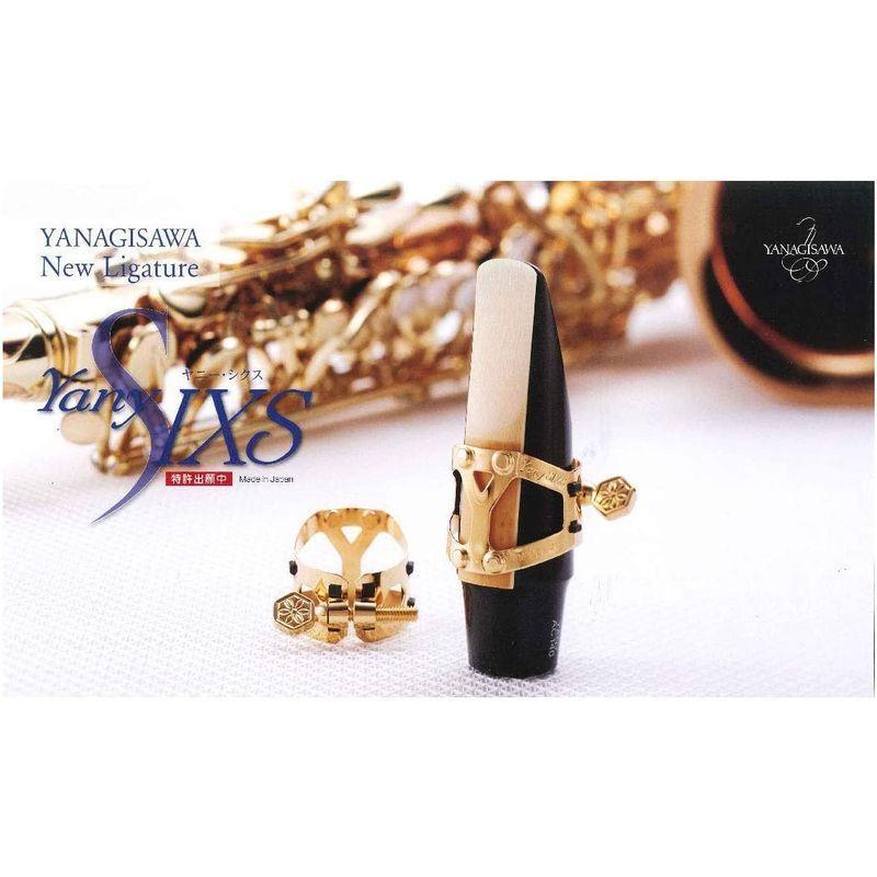Yany SIXS(ヤニー・シクス) リガチャー エボナイト用(逆締め/1つネジ) アルトサクソフォーン B♭クラリネット兼用 金メッキ仕上 SIXS ヤニー シクス リガチャー エボナイト用 逆締め/1つネジ アルトサクソフォーン 金メッキ仕上